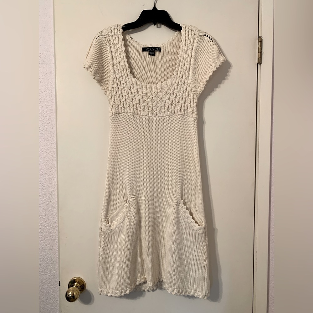 Volcom Beautiful, Never Worn Sweater Dress Cream
